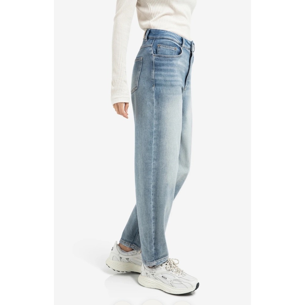 YAYA Denim Studio NL92 High Waist Jeans Lose Fit Light Wash Acid Womens Classic - Picture 3 of 16